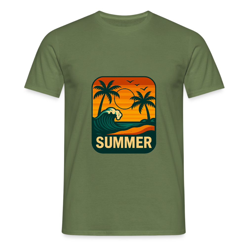 Männer T-Shirt „ Summer" - Militärgrün