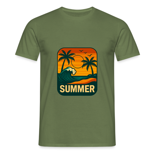 Männer T-Shirt „ Summer" - Militärgrün