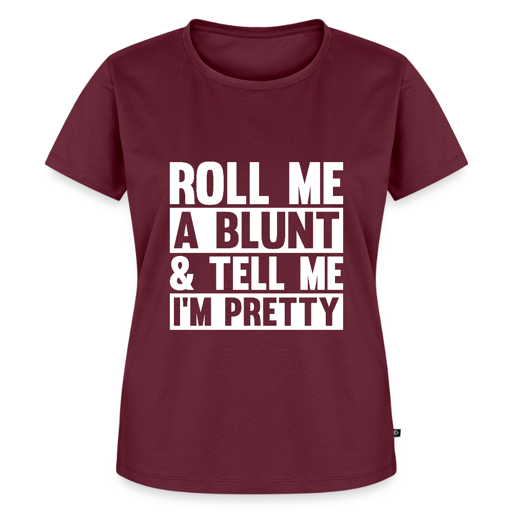 Frauen Premium T-Shirt „ Blunt" - Burgunderrot