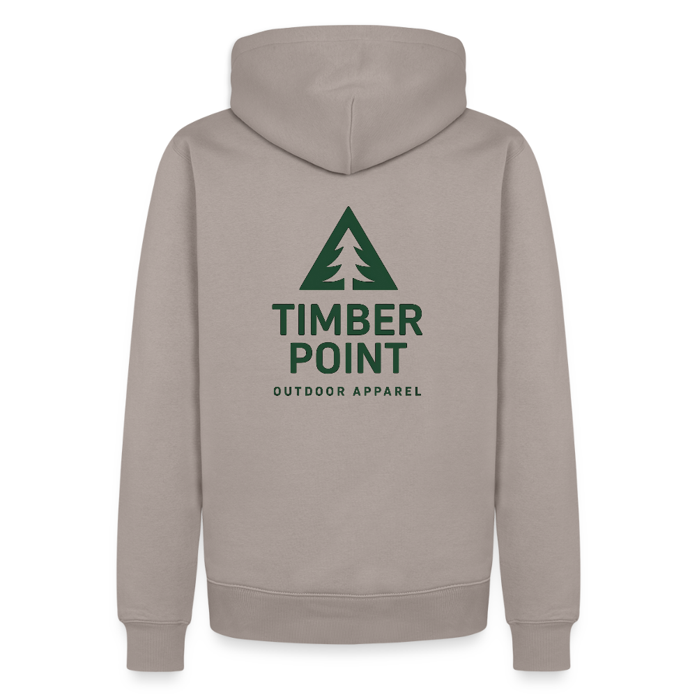 Männer Premium Hoodie „ Timber Point" - Taupe