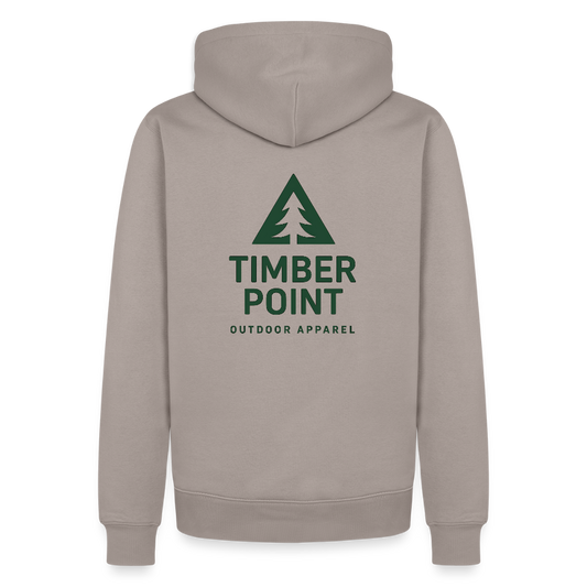 Männer Premium Hoodie „ Timber Point" - Taupe