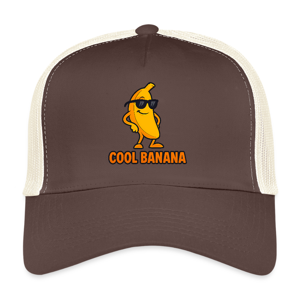 Trucker Cap „ Cool Banana" - Braun/Beige