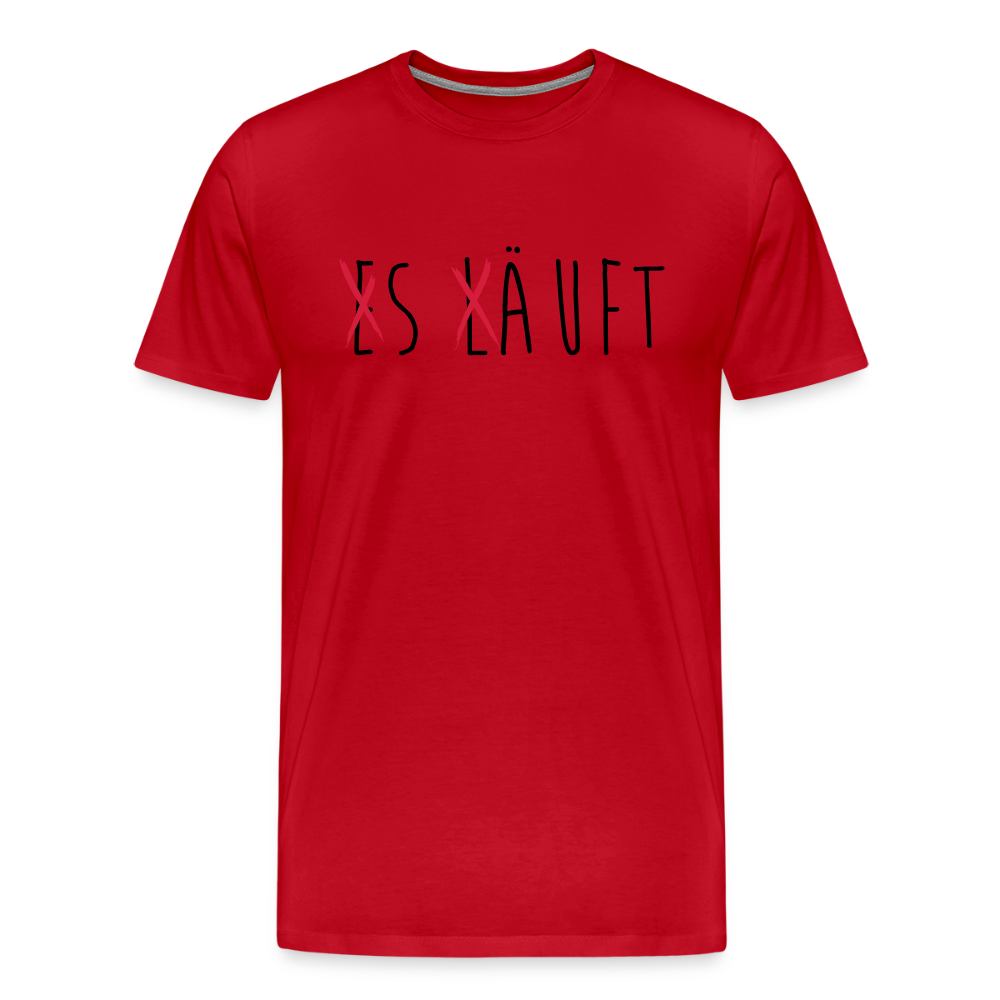 Männer Premium T-Shirt „ Es läuft" - Rot
