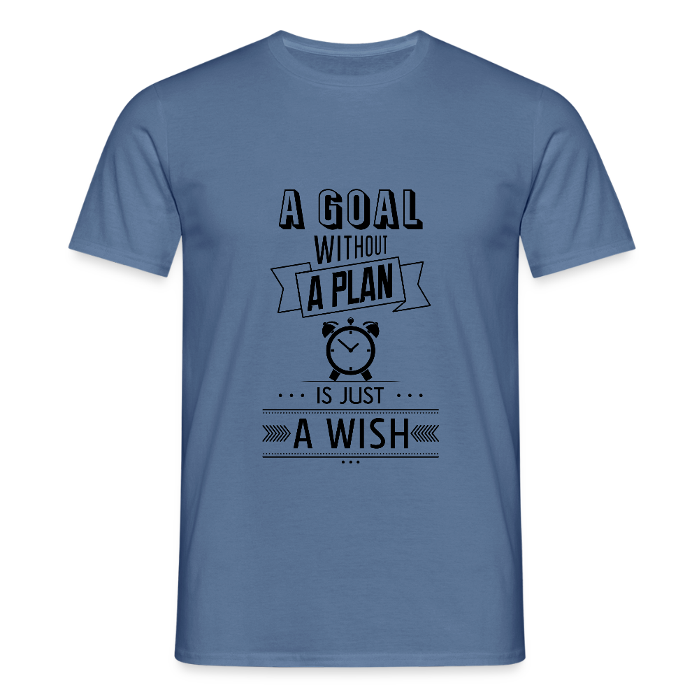 Männer T-Shirt „ wish" - Taubenblau