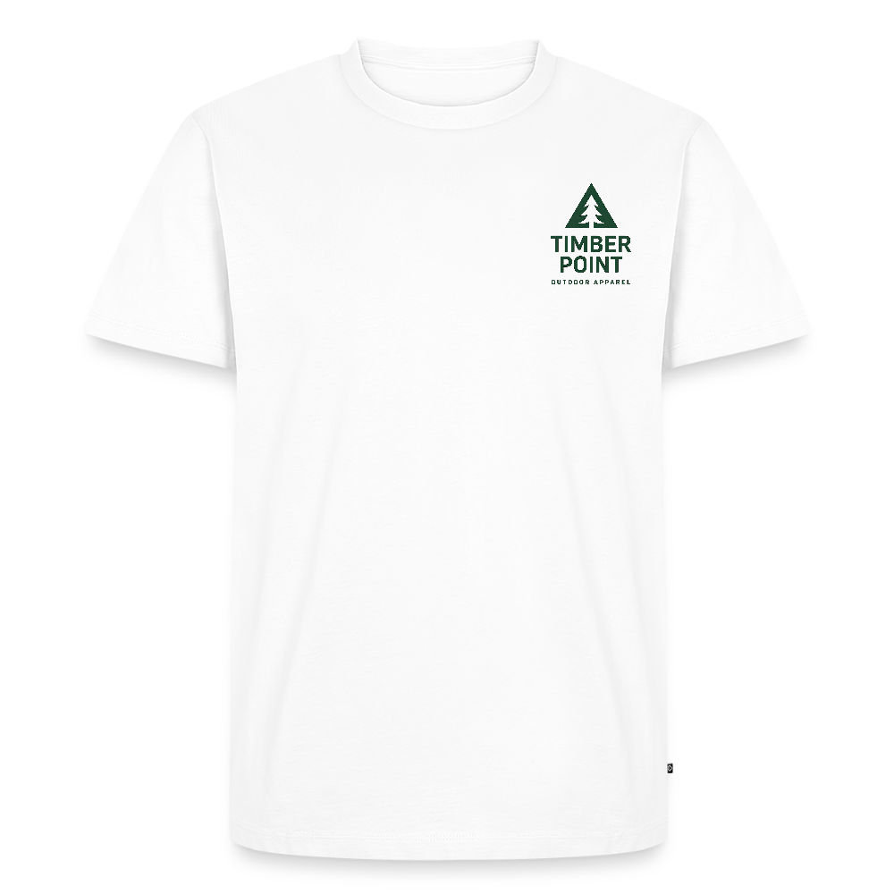 Männer Premium T-Shirt „ Timber Point! - Weiß