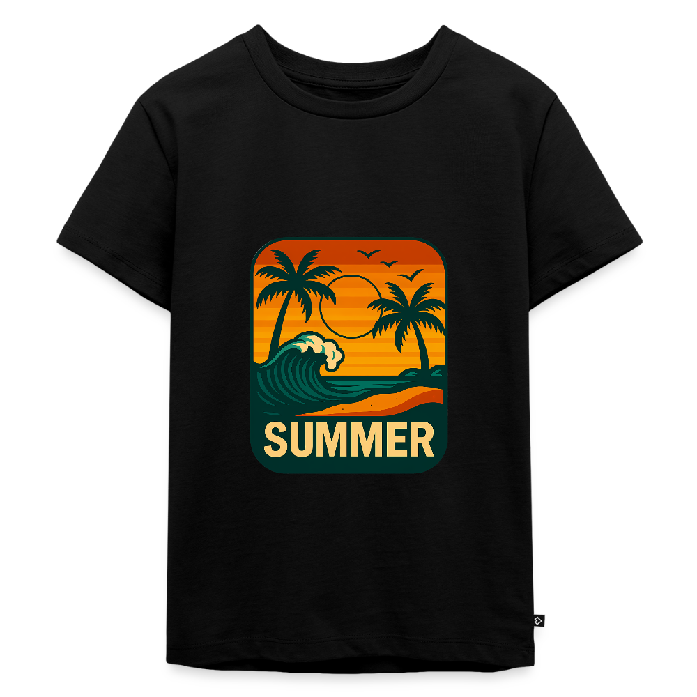 Kinder Premium T-Shirt „ Summer" - Schwarz