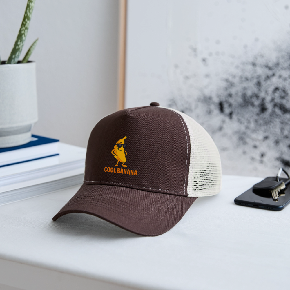 Trucker Cap „ Cool Banana" - Braun/Beige