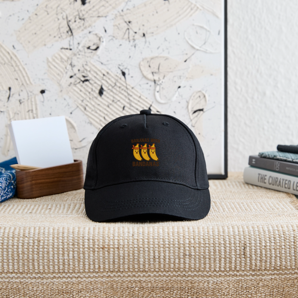 Kinder Bio Basecap „ Bananas with Bandanas" - Schwarz