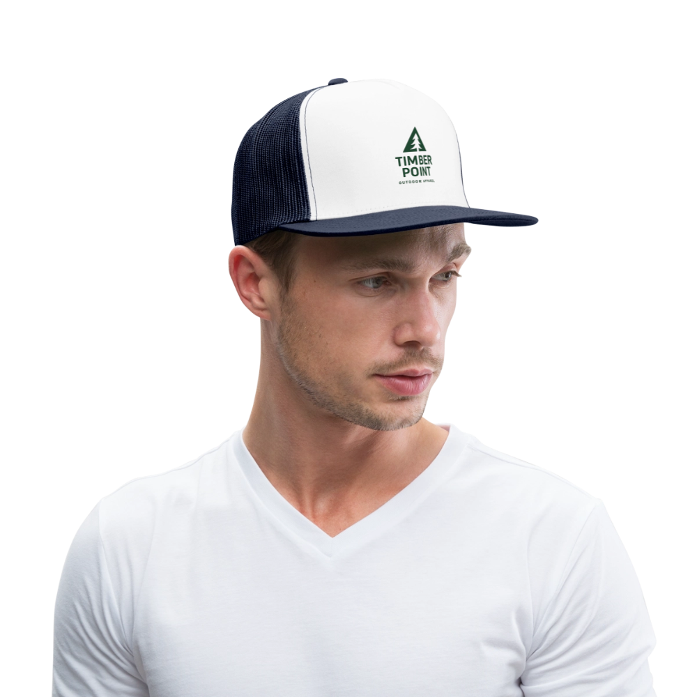 Trucker Cap „ Timber Point" - Weiß/Navy