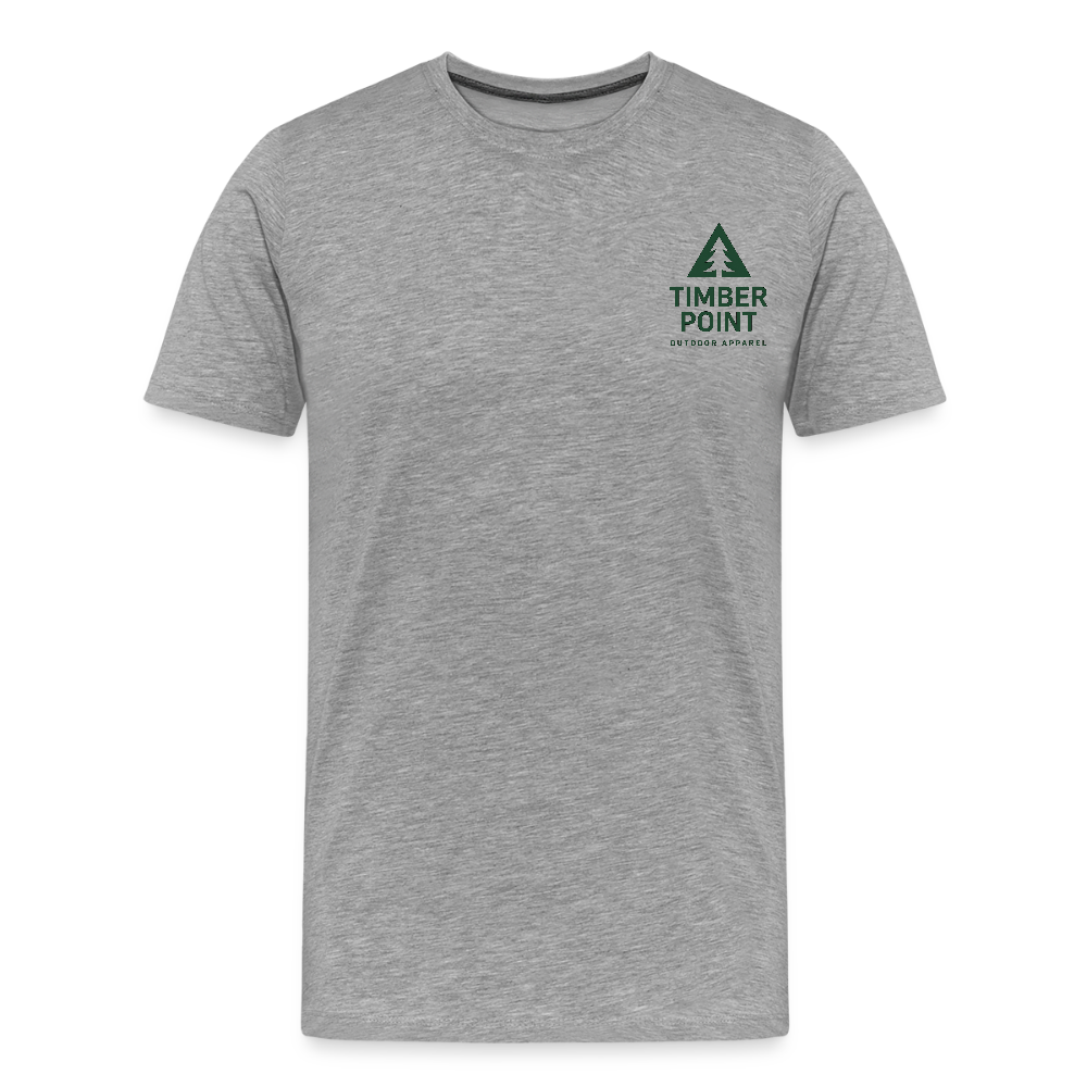 Männer Premium T-Shirt „ Timber Point! - Grau meliert