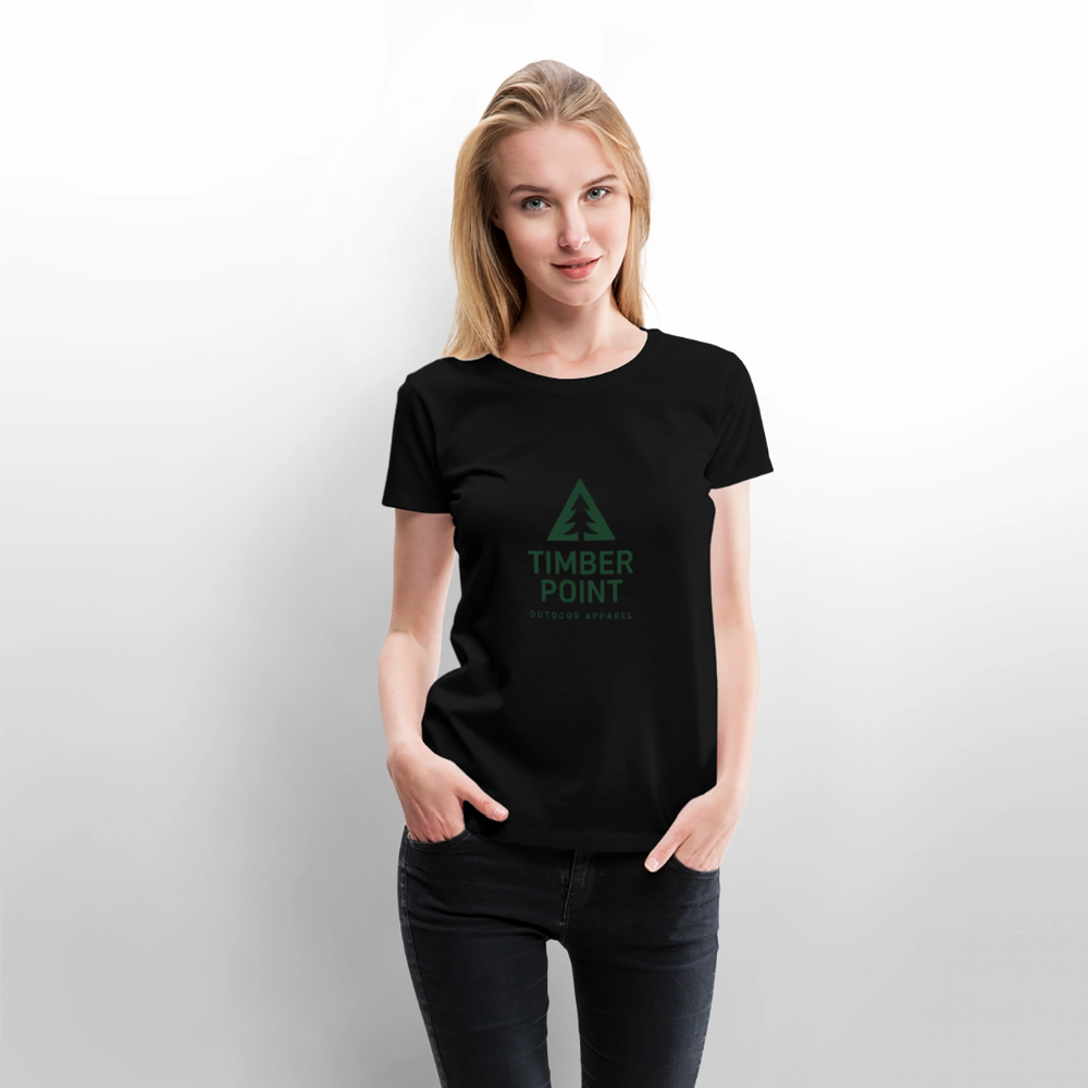 Frauen Premium T-Shirt „ Timber Point" - Schwarz