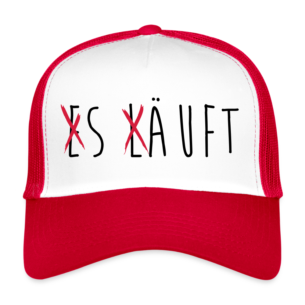 Trucker Cap „ Es läuft" - Weiß/Rot