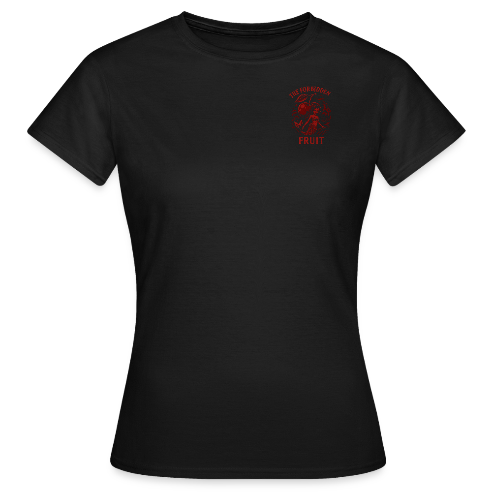 Frauen T-Shirt „ The forbidden Fruit" - Schwarz