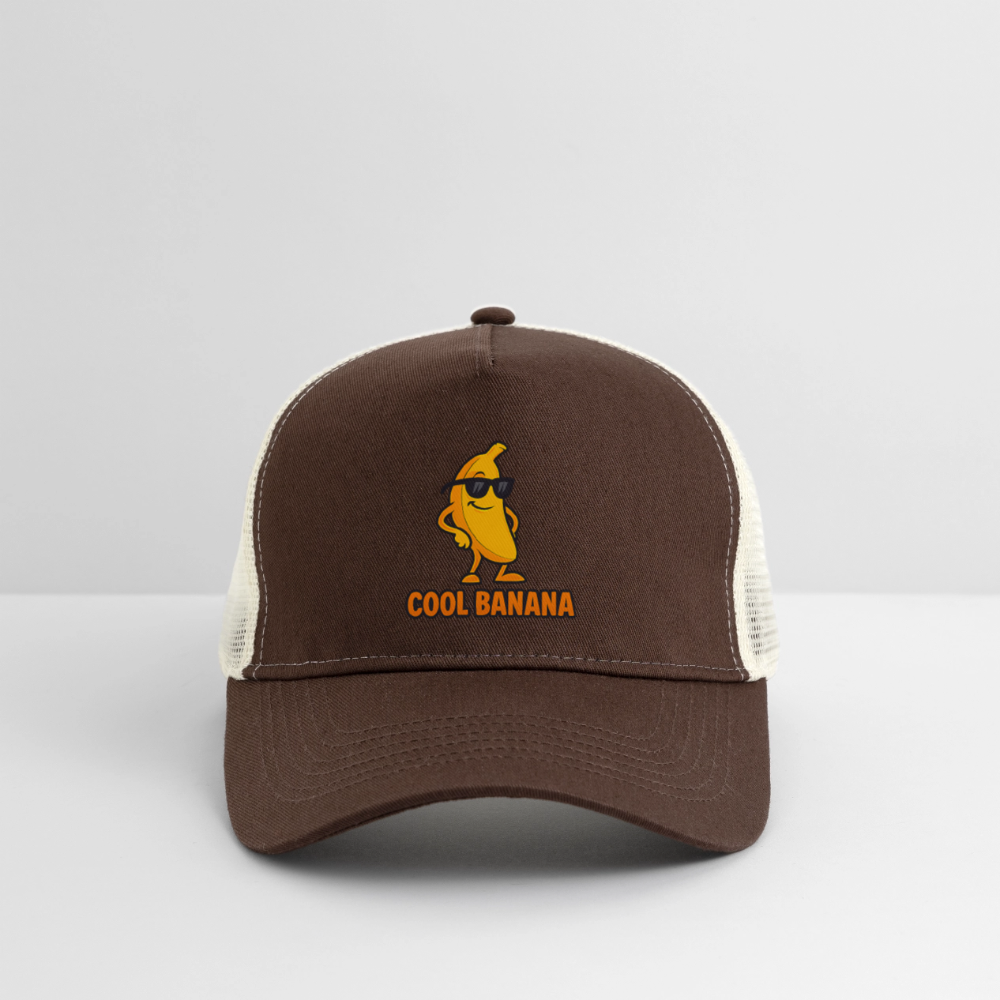 Trucker Cap „ Cool Banana" - Braun/Beige