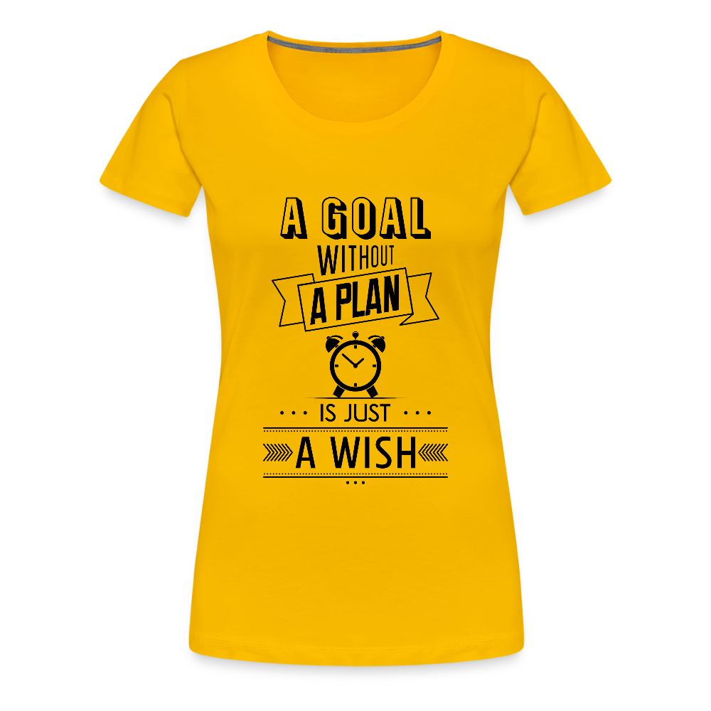 Frauen Premium T-Shirt „ Wish" - Sonnengelb