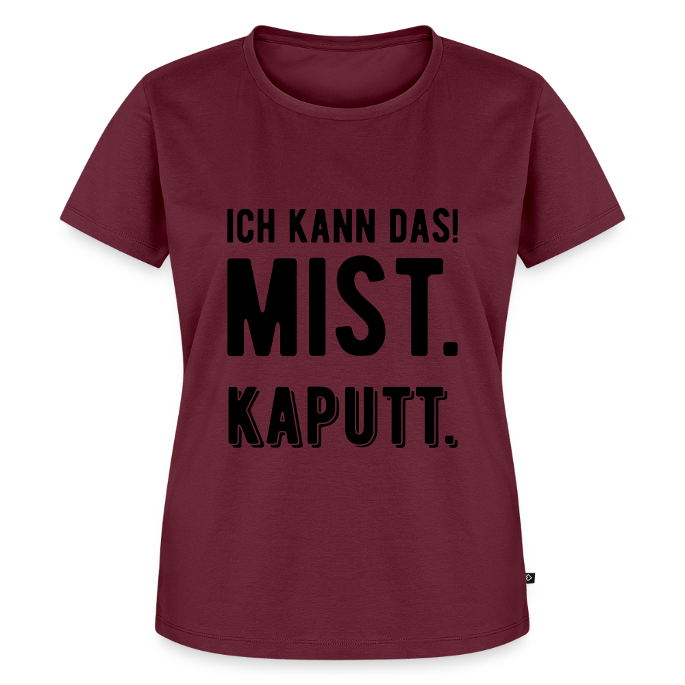 Frauen Premium T-Shirt „ Ich kann das" - Burgunderrot
