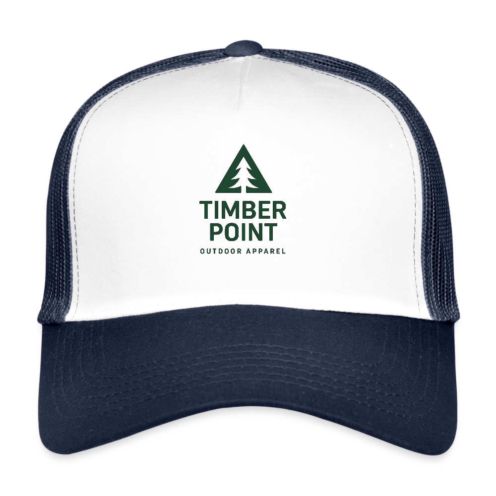 Trucker Cap „ Timber Point" - Weiß/Navy