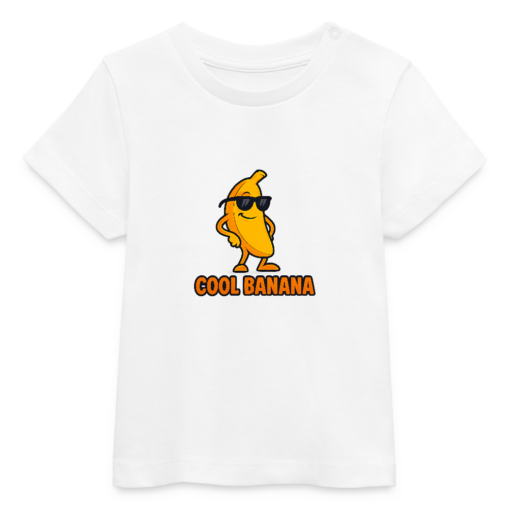 Stanley/Stella Baby Bio-T-Shirt Motiv „Cool Banana" - Weiß