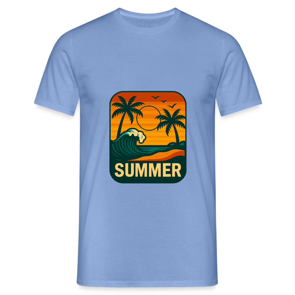 Männer T-Shirt „ Summer" - carolina blue