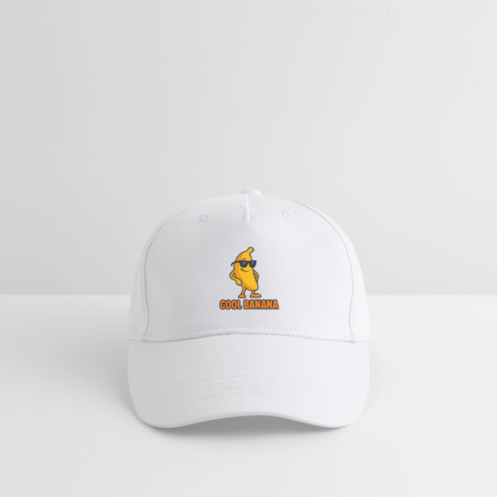 Kinder Bio Basecap „ Cool Banana" - Weiß