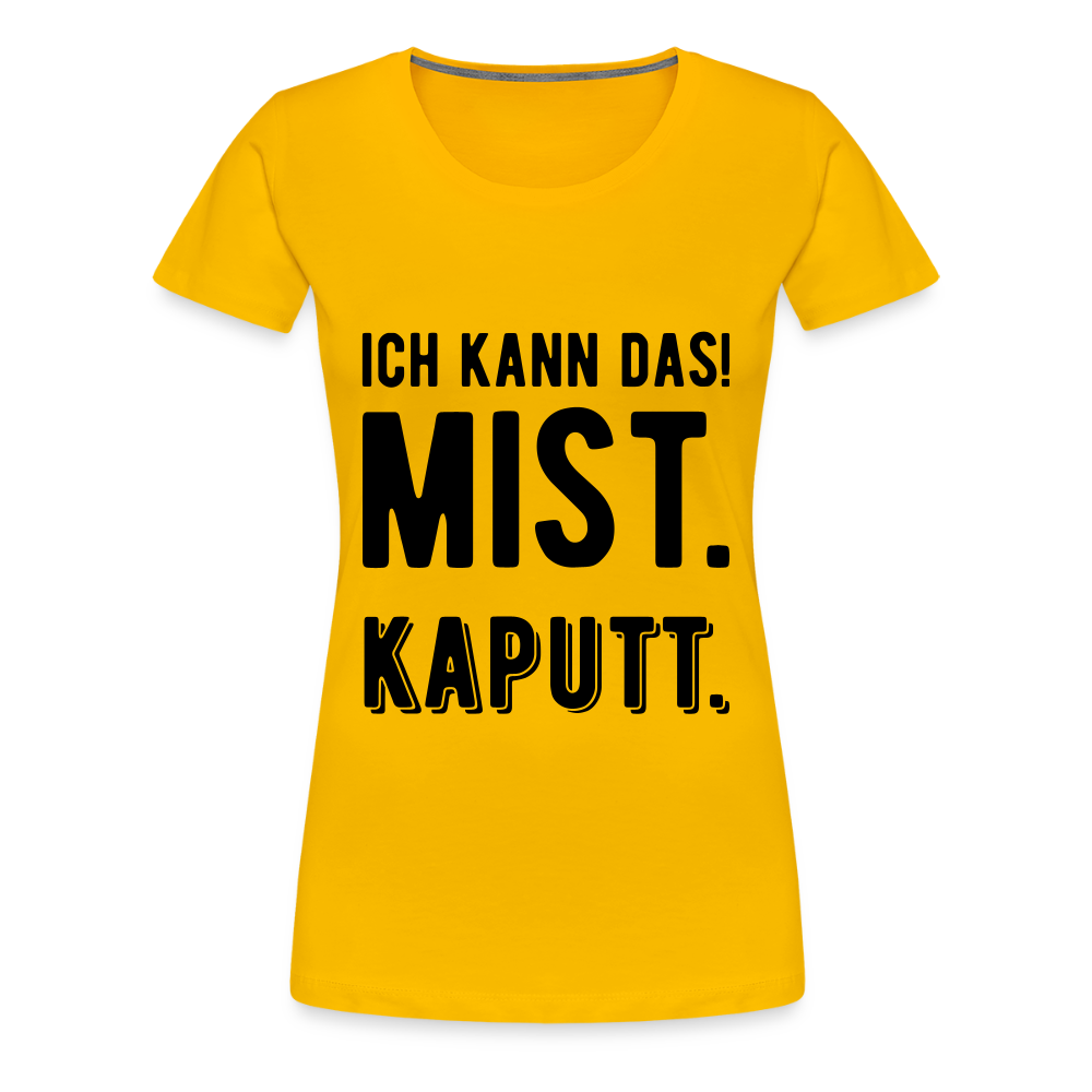 Frauen Premium T-Shirt „ Ich kann das" - Sonnengelb