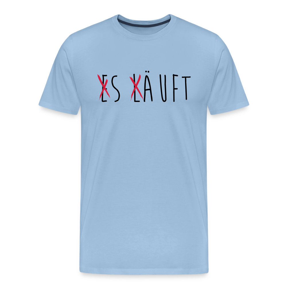 Männer Premium T-Shirt „ Es läuft" - Sky