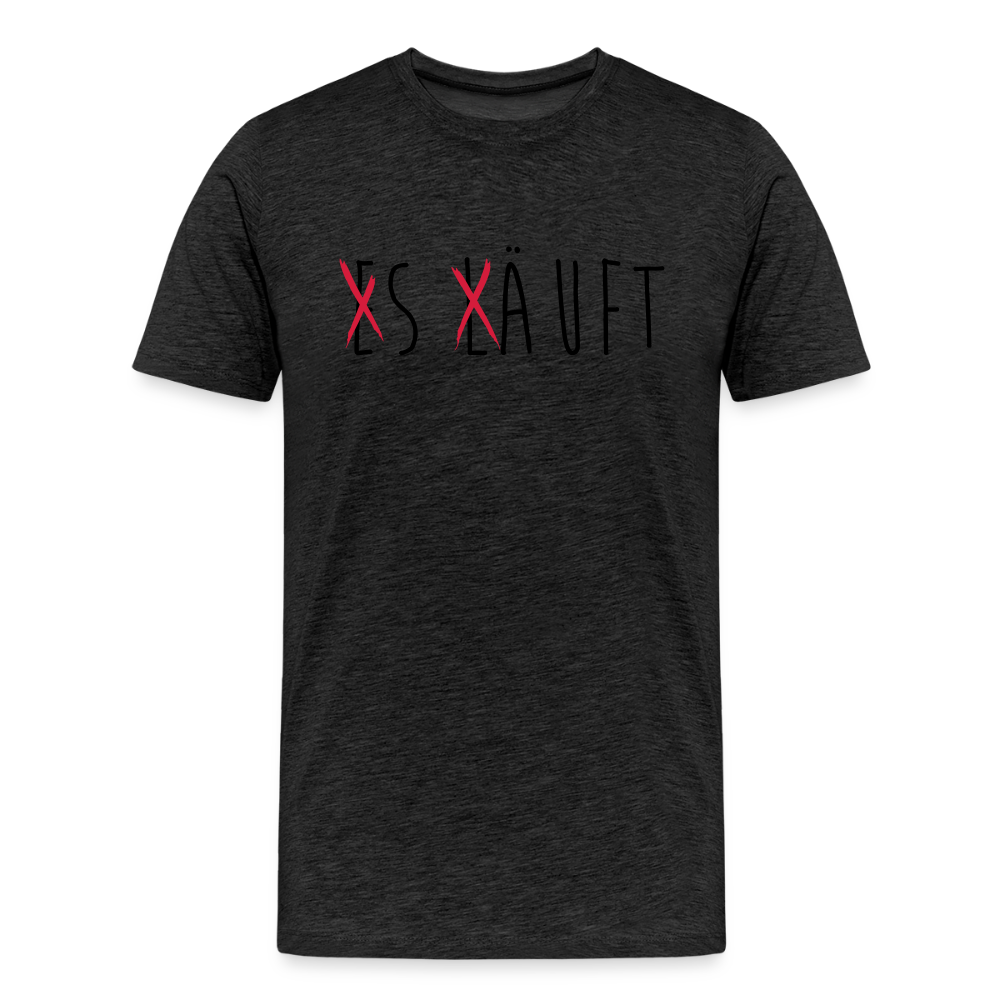 Männer Premium T-Shirt „ Es läuft" - Anthrazit