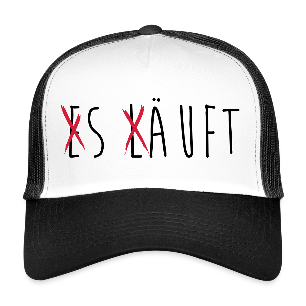 Trucker Cap „ Es läuft" - Weiß/Schwarz