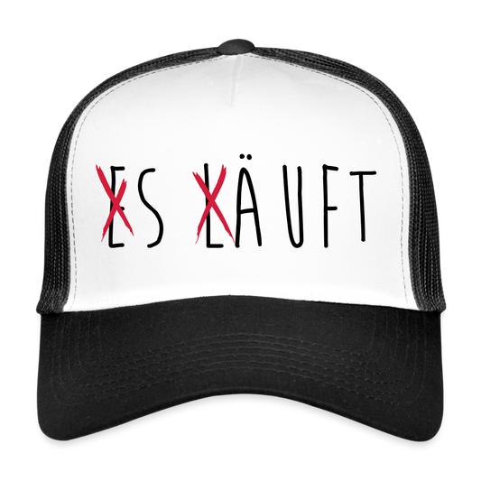 Trucker Cap „ Es läuft" - Weiß/Schwarz