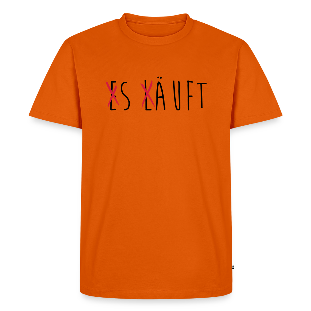 Männer Premium T-Shirt „ Es läuft" - Orange