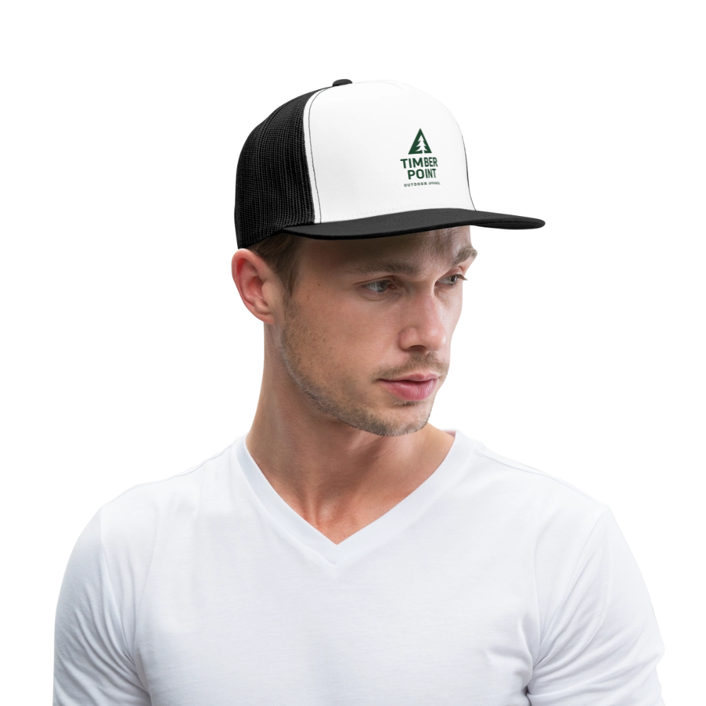 Trucker Cap „ Timber Point" - Weiß/Schwarz