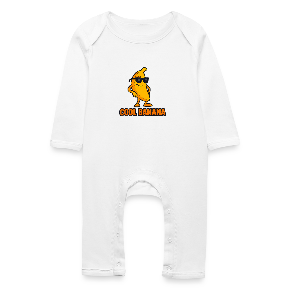 Baby Bio Strampler Motiv „ Cool Banana" - Weiß