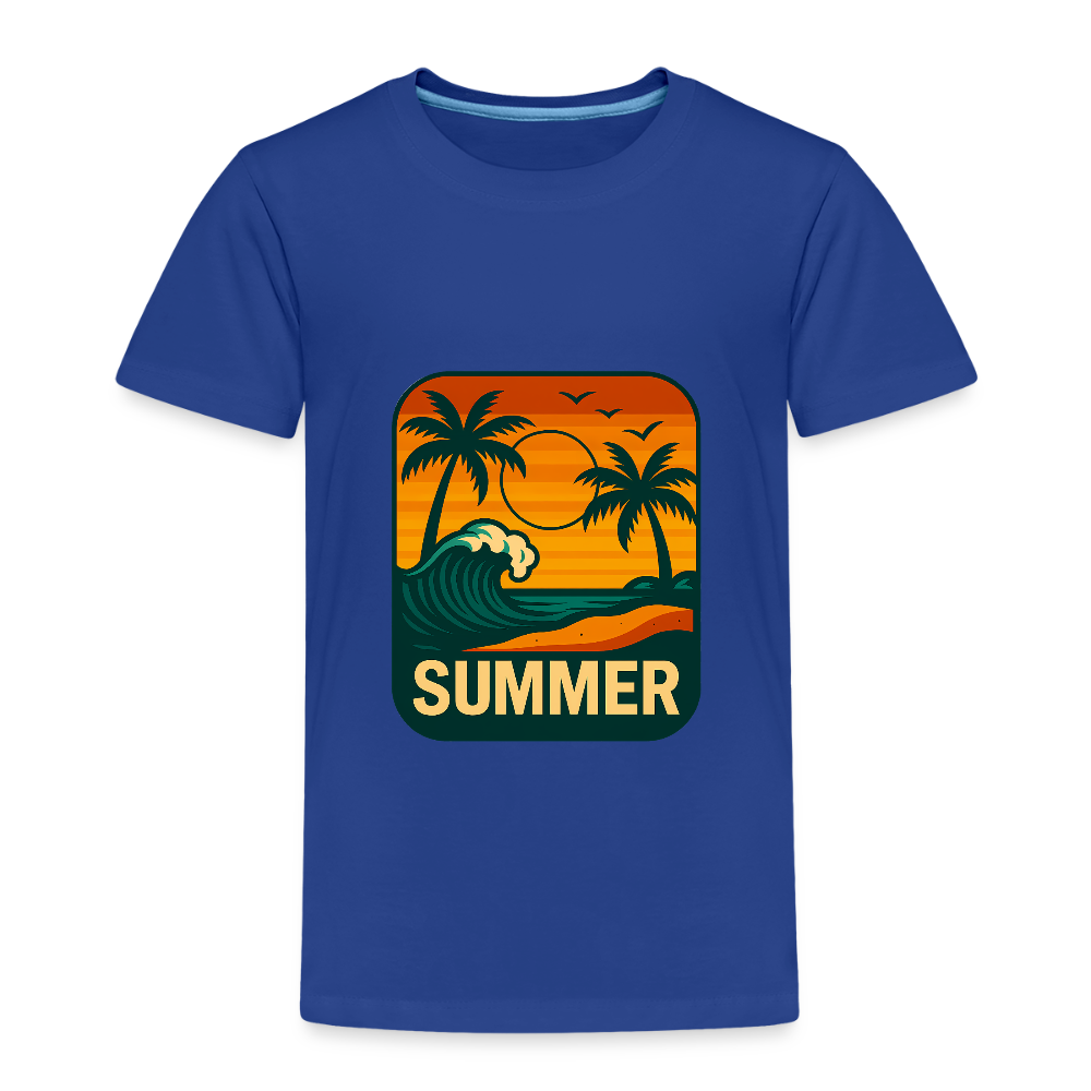 Kinder Premium T-Shirt „ Summer" - Königsblau
