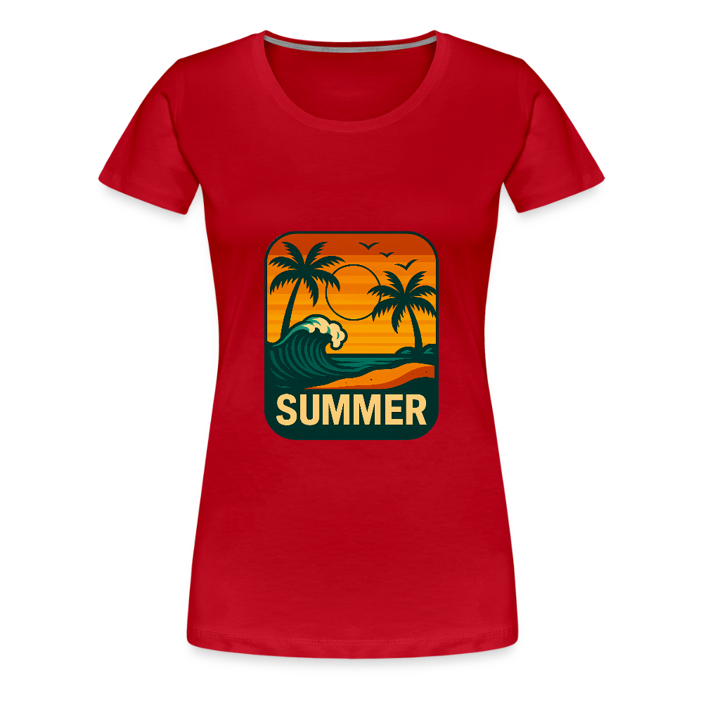 Frauen Premium T-Shirt „ Summer" - Rot