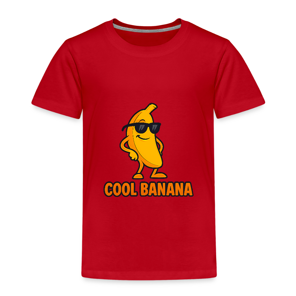 Kinder Premium T-Shirt „ Cool Banana" - Rot