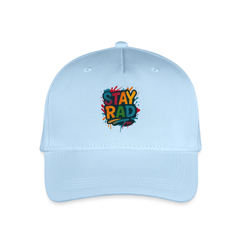 Kinder Bio Basecap „ Stay Rad" - Hellblau