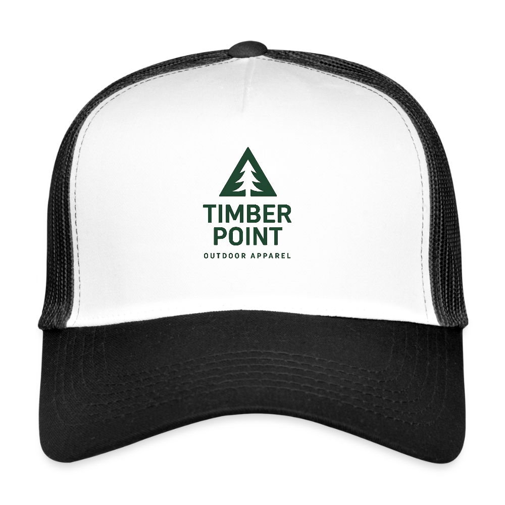 Trucker Cap „ Timber Point" - Weiß/Schwarz