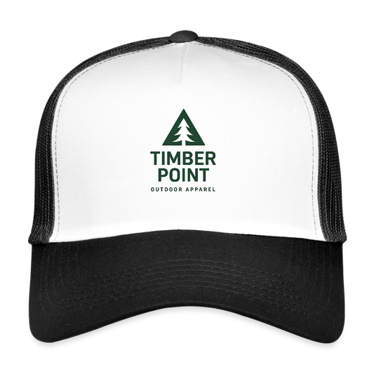 Trucker Cap „ Timber Point" - Weiß/Schwarz