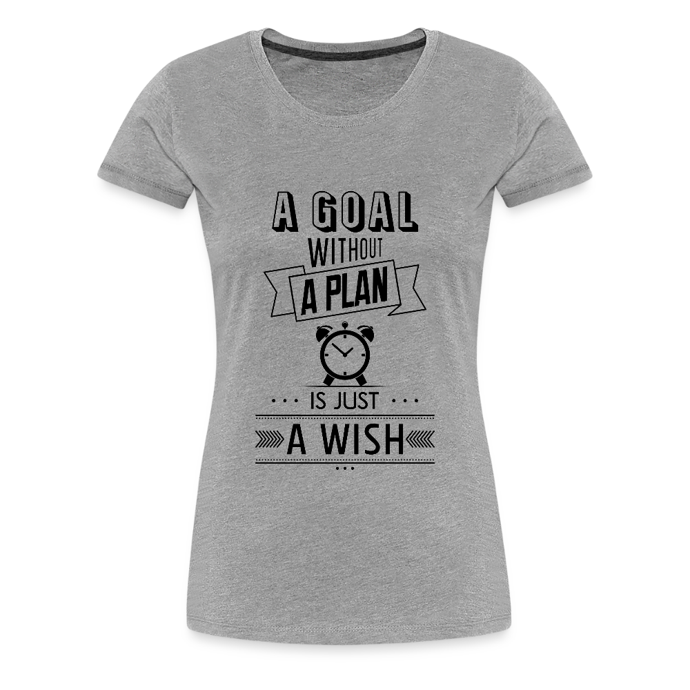 Frauen Premium T-Shirt „ Wish" - Grau meliert