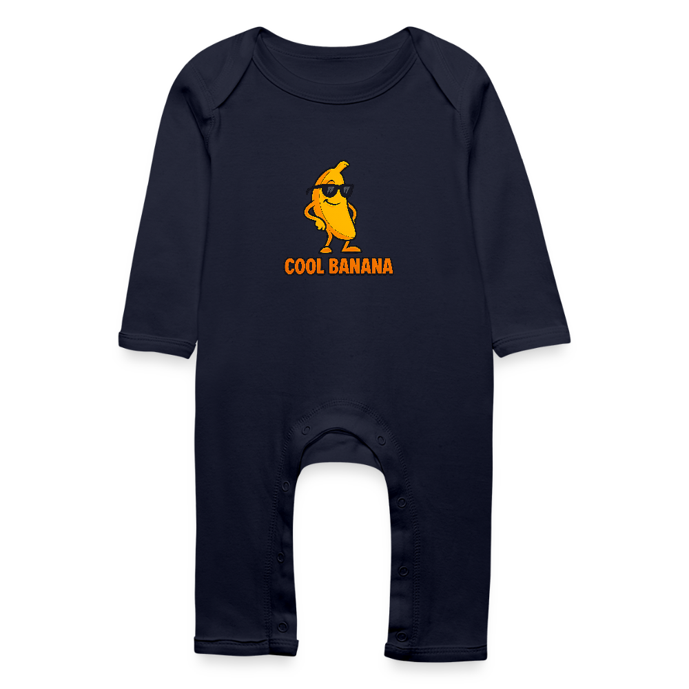 Baby Bio Strampler Motiv „ Cool Banana" - Navy