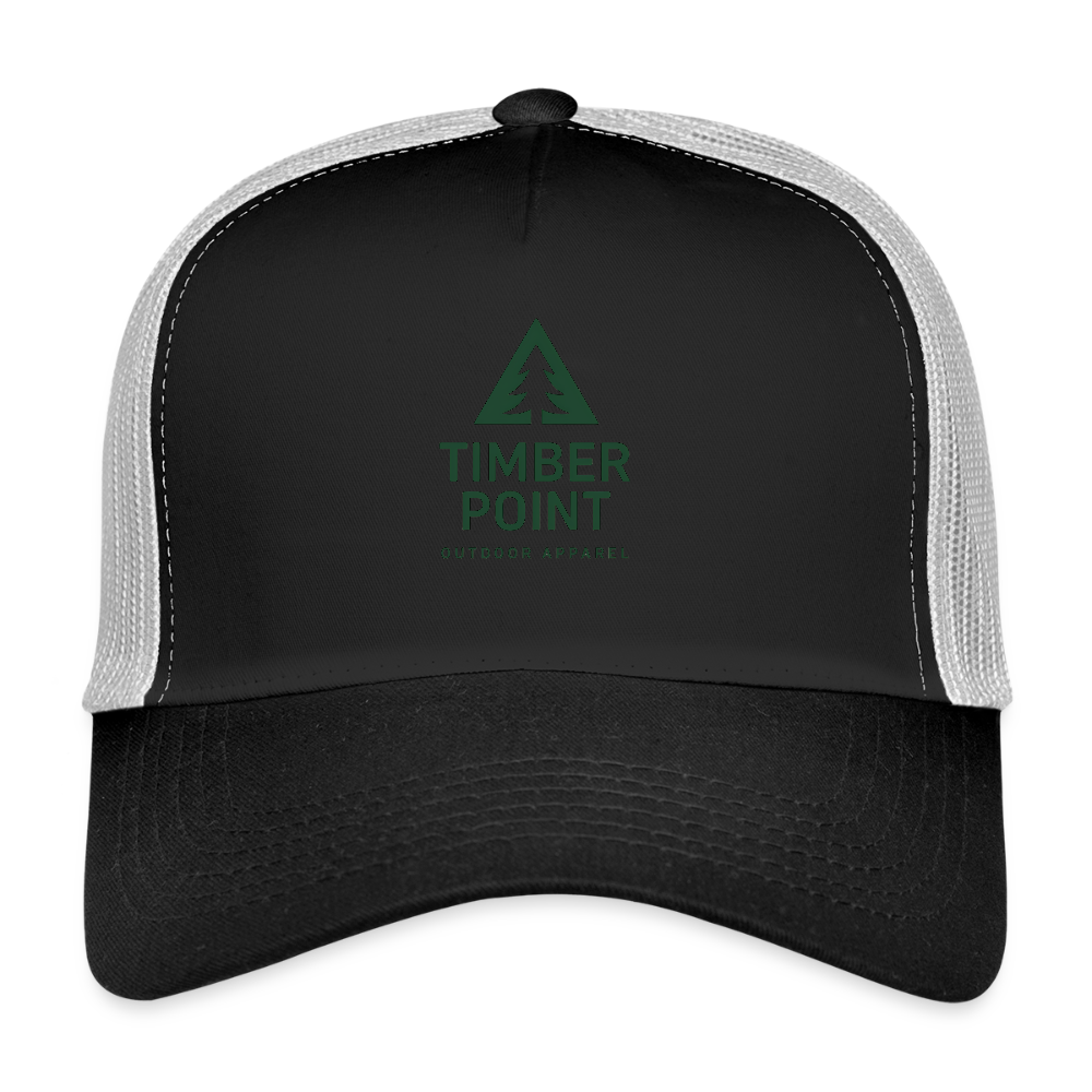 Trucker Cap „ Timber Point" - Schwarz/Steingrau