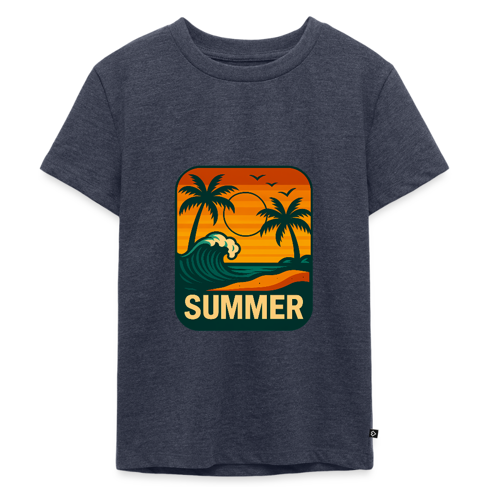 Kinder Premium T-Shirt „ Summer" - Jeansblau