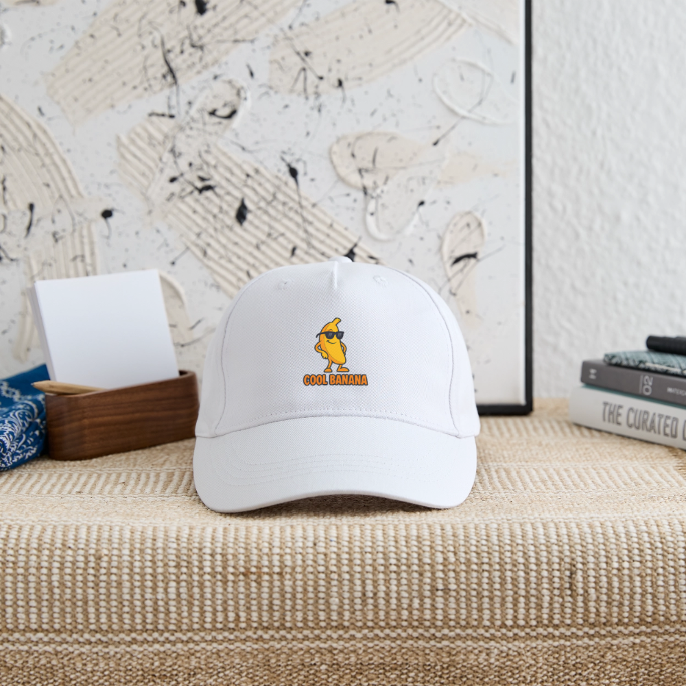 Kinder Bio Basecap „ Cool Banana" - Weiß