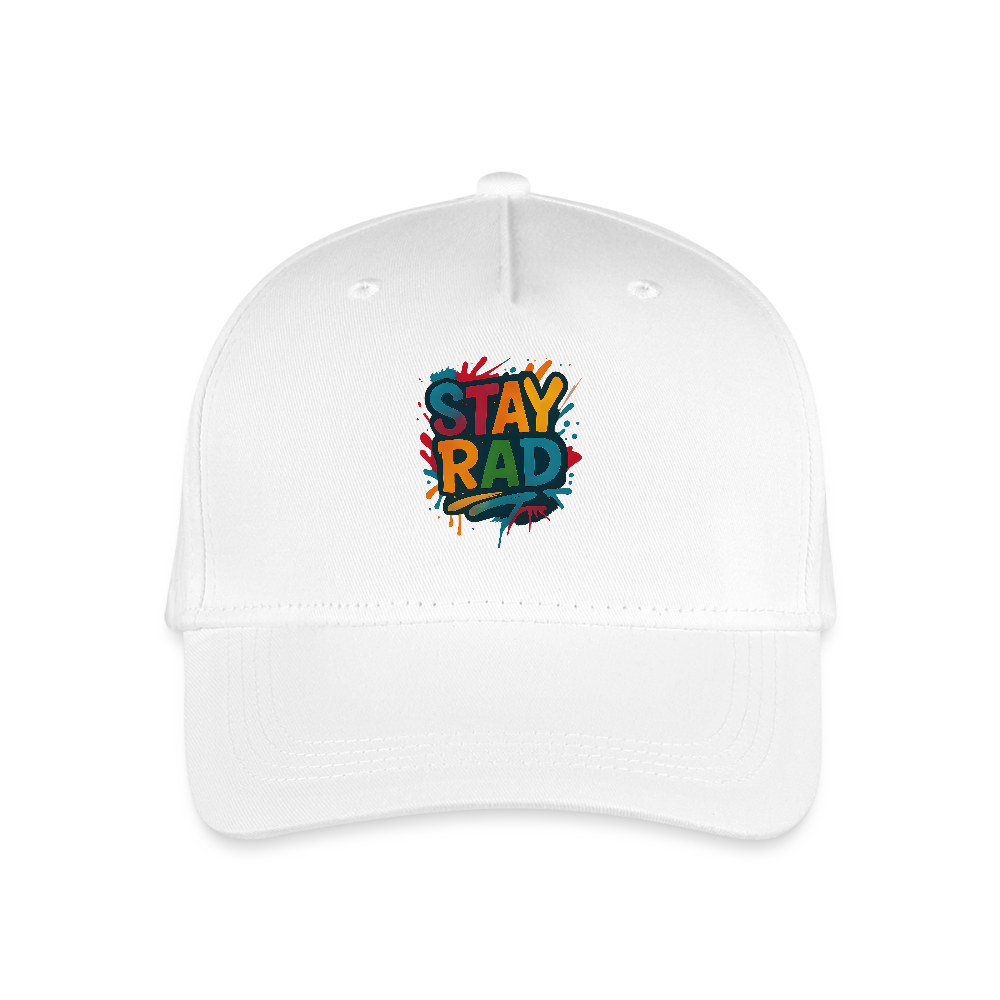 Kinder Bio Basecap „ Stay Rad" - Weiß