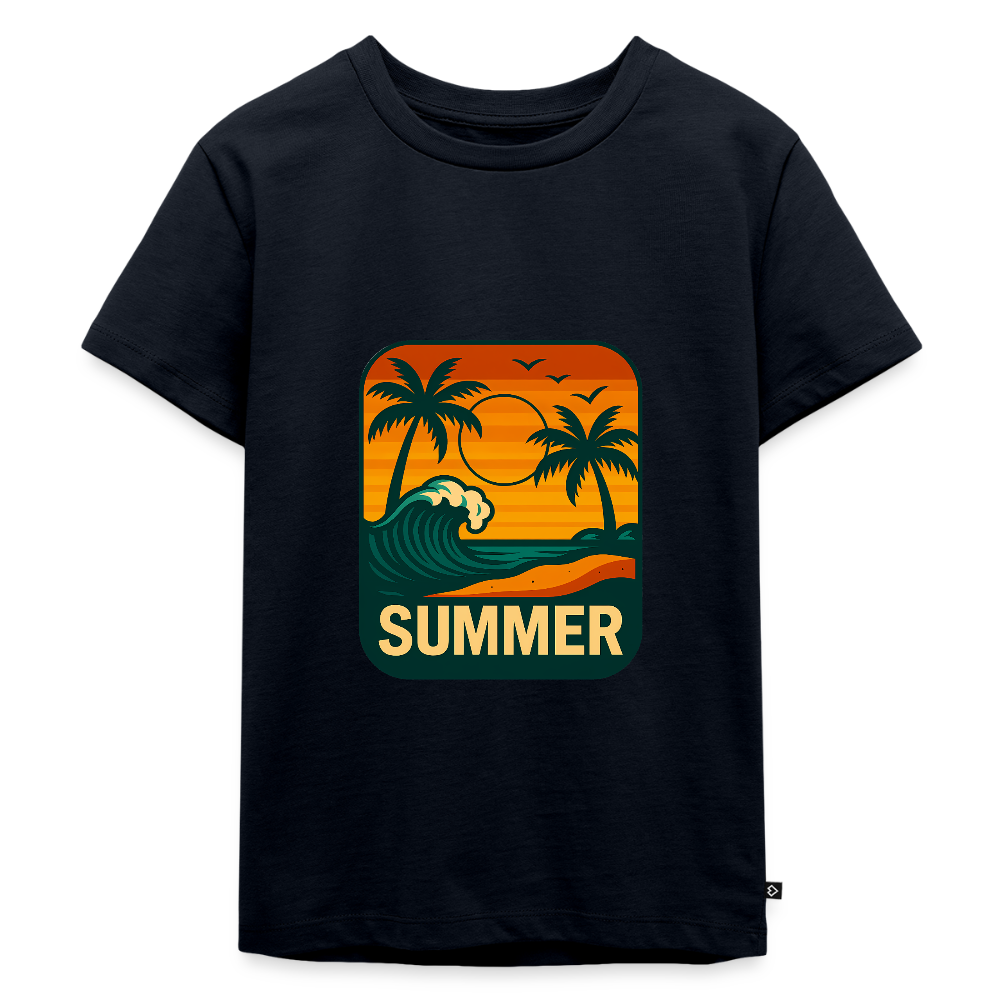 Kinder Premium T-Shirt „ Summer" - Navy