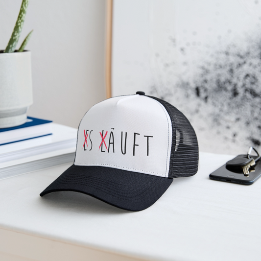 Trucker Cap „ Es läuft" - Weiß/Schwarz