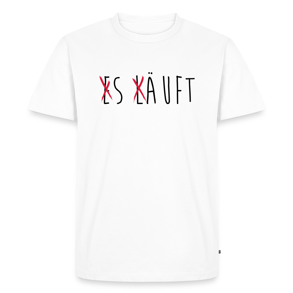 Männer Premium T-Shirt „ Es läuft" - Weiß