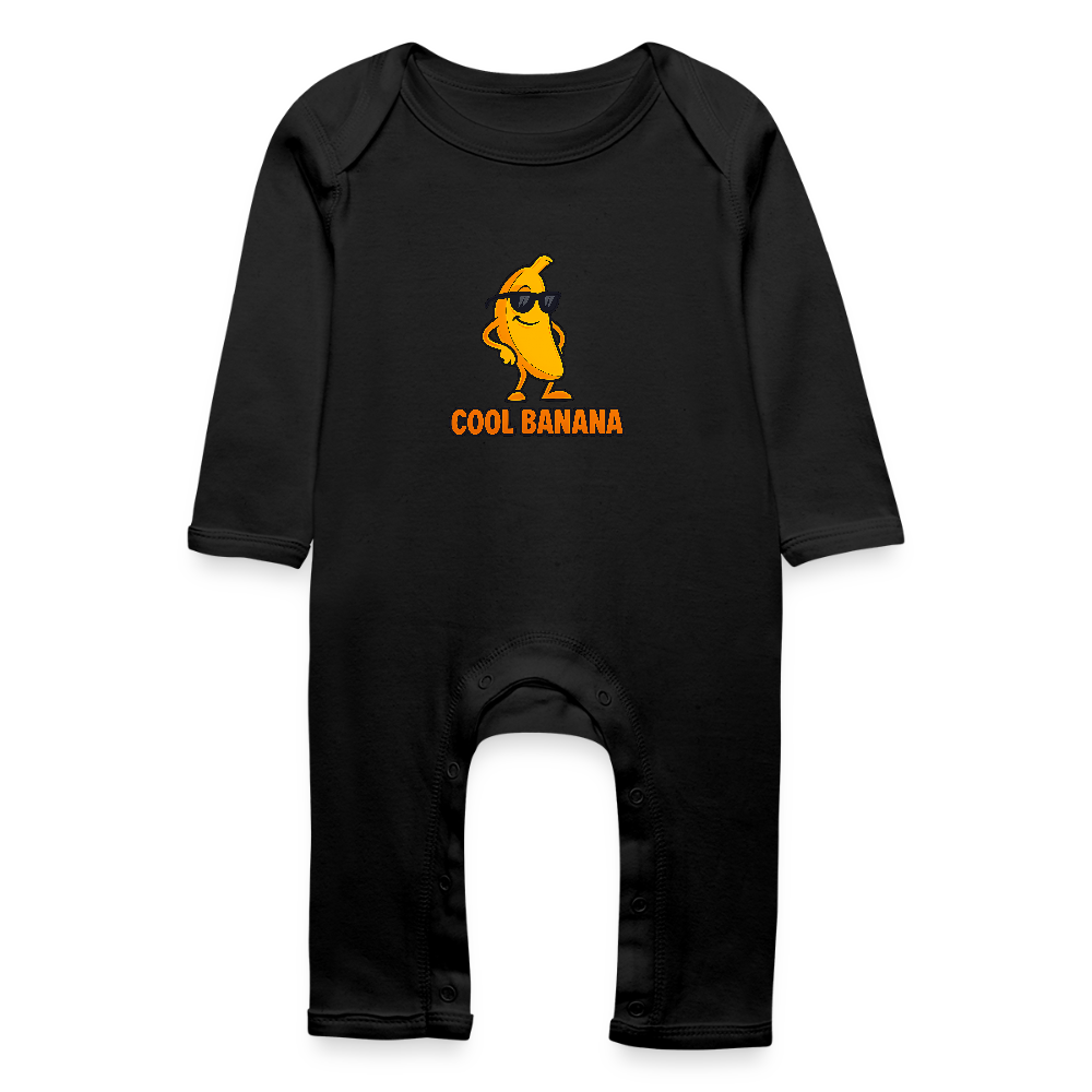 Baby Bio Strampler Motiv „ Cool Banana" - Schwarz