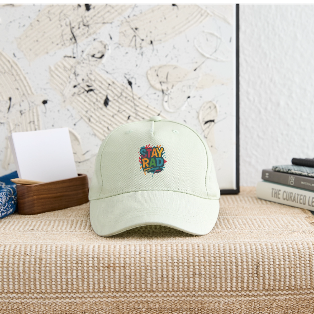 Kinder Bio Basecap „ Stay Rad" - Helles Mintgrün
