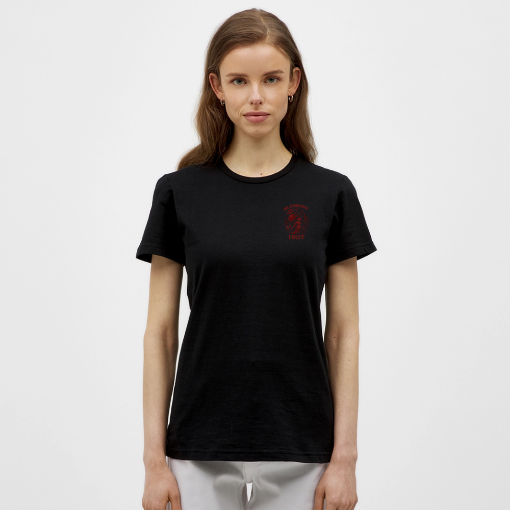 Frauen T-Shirt „ The forbidden Fruit" - Schwarz